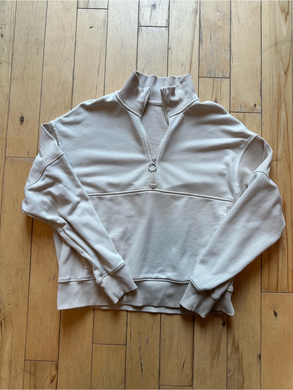 Vuori Cream Half-Zip Pullover